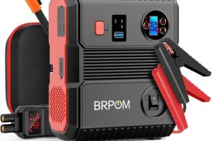 BRPOM 3000A 24000mAh: Arrancador de Coche Portátil con Compresor de Aire