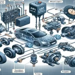 Diagrama del sistema ABS ilustrando su funcionamiento en un automóvil