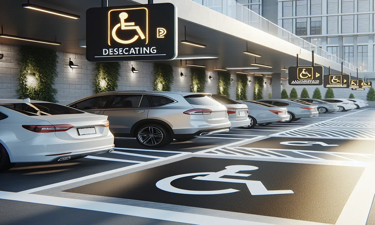 Imagen de un espacio de estacionamiento reservado para personas con discapacidad