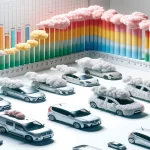 Comparación de emisiones de CO2 por kilómetro en diferentes modelos de automóviles.