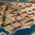 Mapa de carreteras de España con gasolineras más baratas señaladas