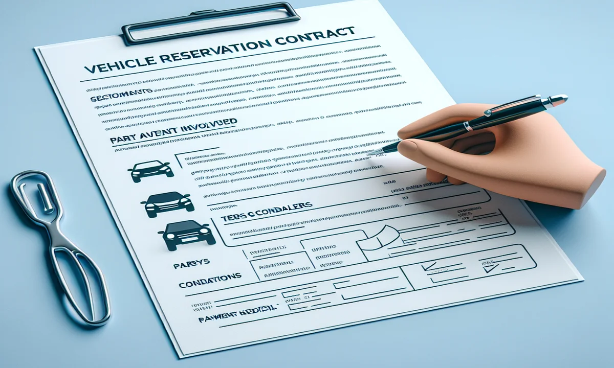 Imagen ilustrativa de un contrato de reserva de dominio de un vehículo